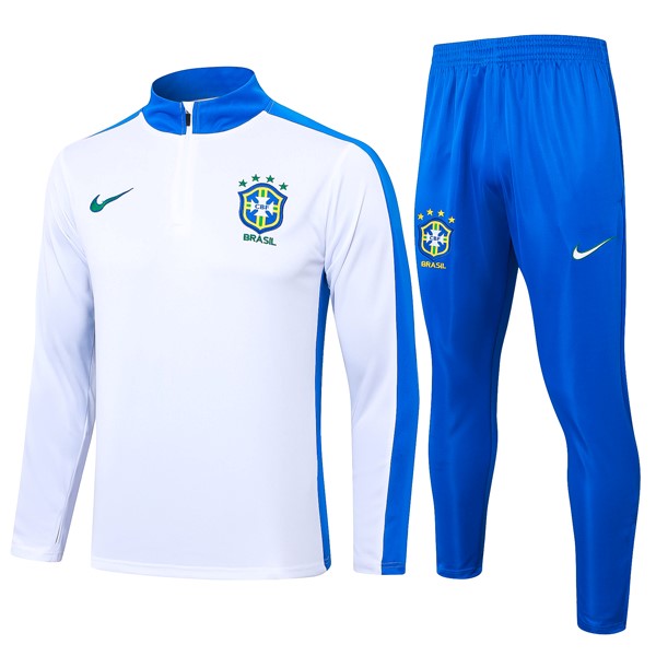 Sudadera De Training Brasil 2024 2025 Blanco Azul 3